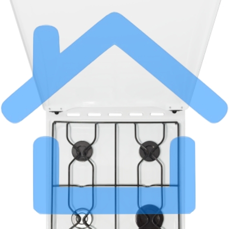 Плита газовая Лада Nova RG 24044 W белый, конфорок 4 газовых, духовка 50 л, 50 см x 85 см x 60 см-1