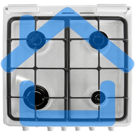 Плита комбинированная De Luxe 5040.20ГЭ (КР) ЧР белый, конфорок 4 шт, духовка 43 л, электроподжиг, 50 см x 85 см x 50 см-1