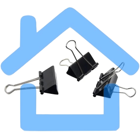 Зажимы Silwerhof 510017 сталь 41мм черный (упаковка: 12шт) картонная коробка-1