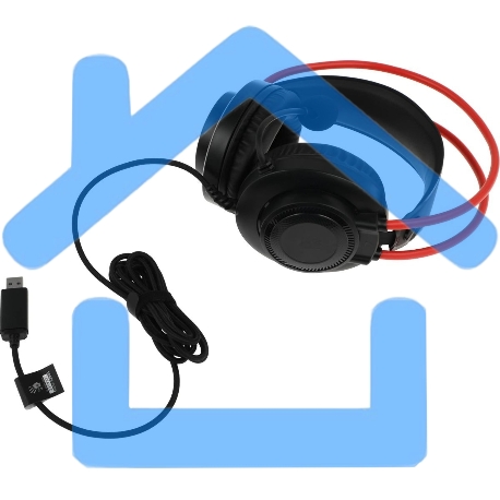 Наушники с микрофоном A4Tech Bloody G200S черный/красный 2м мониторные USB оголовье (G200S USB/ BLACK +RED)-20