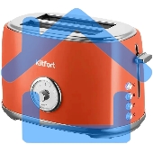 Тостер Kitfort КТ-6456 980Вт красный/серебристый