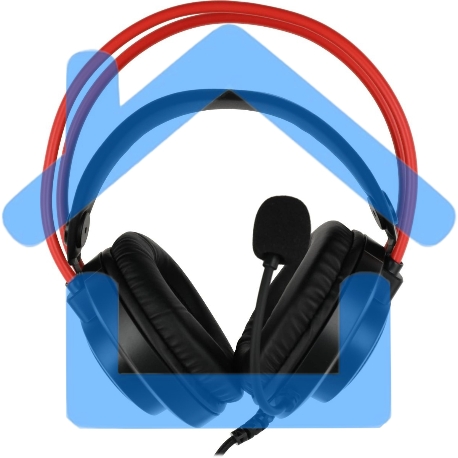Наушники с микрофоном A4Tech Bloody G200S черный/красный 2м мониторные USB оголовье (G200S USB/ BLACK +RED)-21