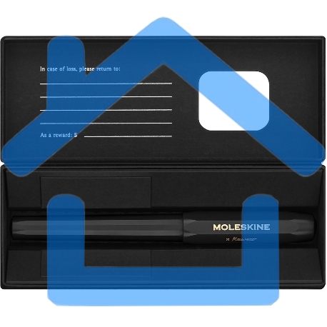 Ручка перьевая Moleskine Kaweco (KAWFOUNTPENMBK) черн M сталь нержавеющая/позолота, синие чернила, подарочная коробка-1