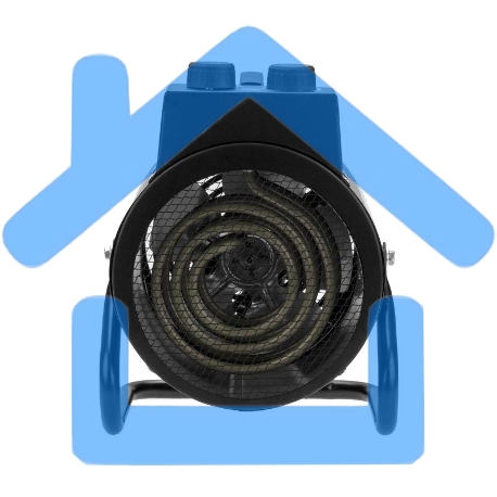 Пушка тепловая электрическая Rexant 60-0039 круглая, регулировка угла наклона, ТЭН, 3кВт-3