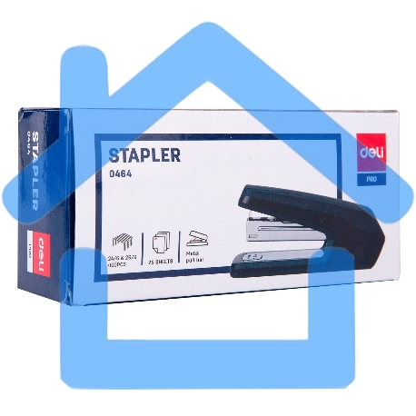 Степлер настольный Deli E0464BLACK Exceed 24/6 26/6 (25 листов) черный, 100 скоб, металл/пластик закрытый/открытый, коробка-9