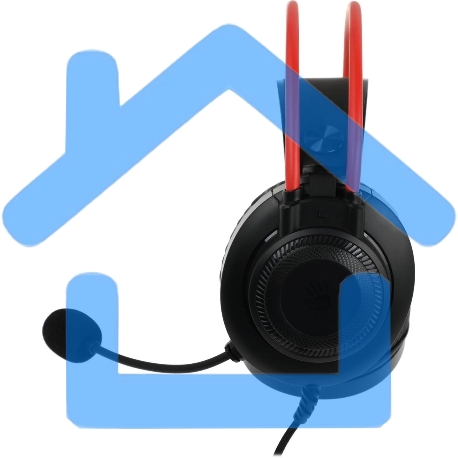 Наушники с микрофоном A4Tech Bloody G200S черный/красный 2м мониторные USB оголовье (G200S USB/ BLACK +RED)-11