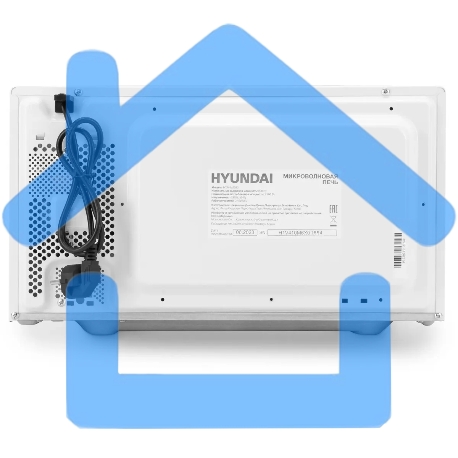 Микроволновая печь Hyundai HYM-M2023 белый/хром, 23 л, 800 Вт, переключатели - поворотный механизм-11