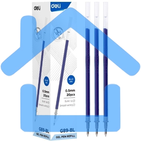 Стержень для гелевых ручек Deli EG89-BL 0.5мм, синий, блистер