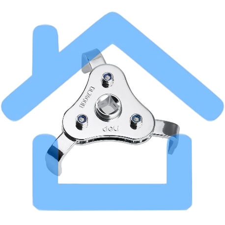 Съемник масляных фильтров трехлапый Deli DL7400B рабочий диапазон 63-102мм, сталь Cr-V