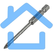 Сверло по керамической плитке Denzel 4 мм, крестовая пластина, 6-гр. хвостовик