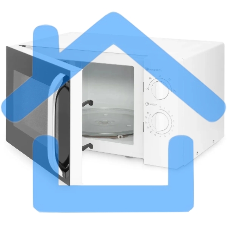 Микроволновая печь Hyundai HYM-M2023 белый/хром, 23 л, 800 Вт, переключатели - поворотный механизм-10