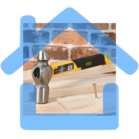 Рихтовочный молоток Deli DL443016 450 гр Фибергласовая рукоять.-3