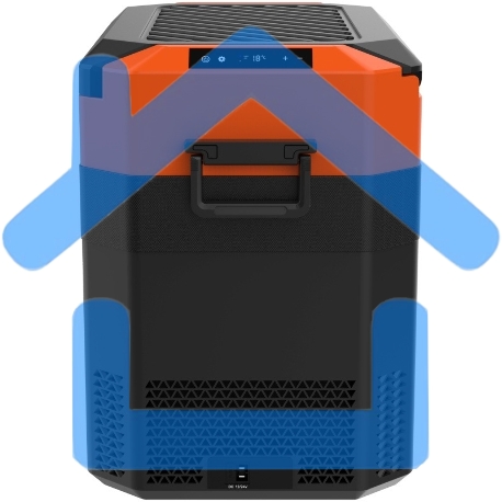 Холодильник автомобильный Бирюса НС-38P7 оранжево-черный-5