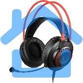 Наушники с микрофоном A4Tech Bloody G200S черный/красный 2м мониторные USB оголовье (G200S USB/ BLACK +RED)