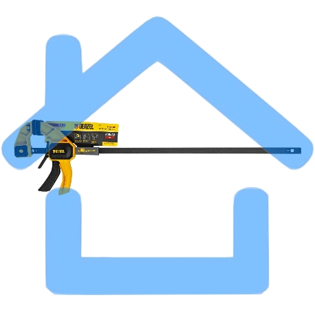 Струбцина Denzel F-образная, быстрозажимная, 600 х 80 мм, усиленный нейлоновый корпус-10