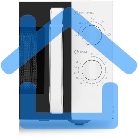 Микроволновая печь Hyundai HYM-M2023 белый/хром, 23 л, 800 Вт, переключатели - поворотный механизм-7