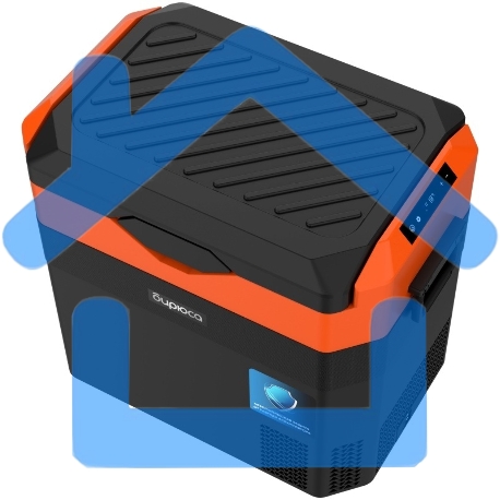 Холодильник автомобильный Бирюса НС-38P7 оранжево-черный-7