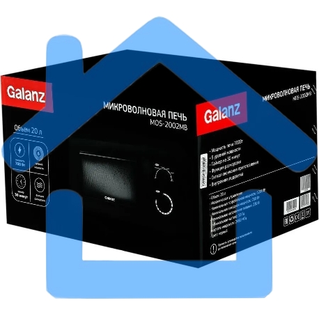 Микроволновая печь Galanz MOS-2002MB 20л. 700Вт черный-1