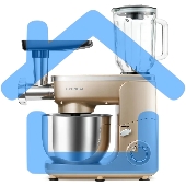 Кухонная машина Hyundai HYM-S7451 планетар.вращ. 1400Вт золотистый