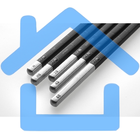 Набор карандашей чернографитных Moleskine DRAWING SET EW7P05GPHA мет.кор. 5 кар.H/HB/2B/4B/6B-3