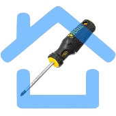 Отвертка Denzel PZ1x75 мм, S2, 3к рукоятка