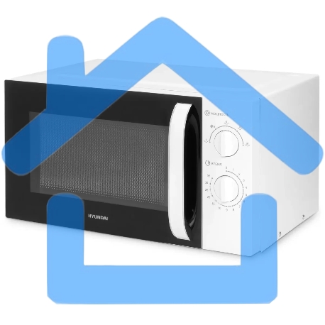 Микроволновая печь Hyundai HYM-M2023 белый/хром, 23 л, 800 Вт, переключатели - поворотный механизм-4