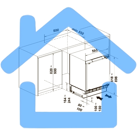 Морозильный шкаф LEX FBI 101 DF встраиваемый-1