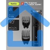 Машинка для стрижки волос, триммер с 3 насадками Tuvio HC-DA3BL, черный