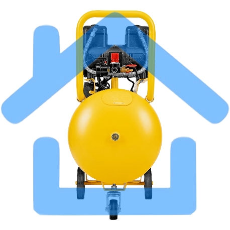 Компрессор безмасл. малошумный Denzel DLP-3000/100, 3 кВт, 2х1,5 кВт,100 л, 2850 об/мин,500 л/мин-12