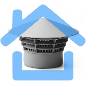 Зонт вентиляционный (дефлектор) (Полипропилен) 110