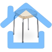 Табурет НИКА Фабрик-3 ТФ03/СК 32х32см, слоновая кость