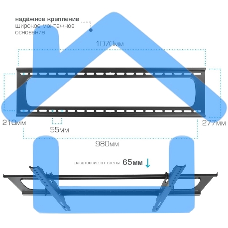 Кронштейн для телевизора Kromax STAR PRO-112 черный 55