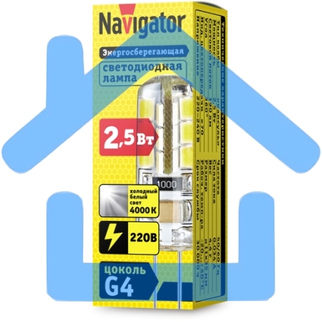 Лампа светодиодная Navigator 71 359 NLL-S-G4-2.5-230-4K 2.5 Вт 4000К белый G4 190лм 220-240В-1