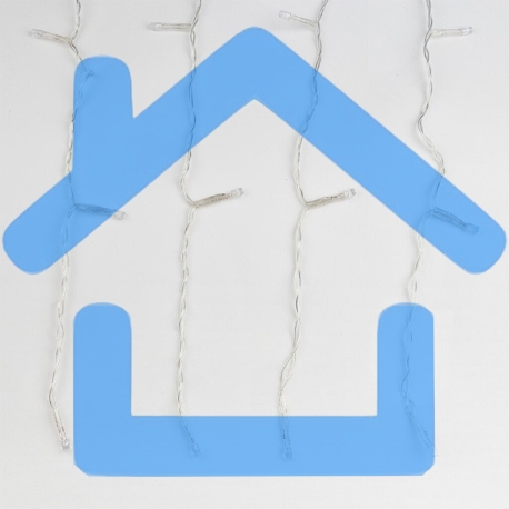 Занавес светодиодный с контроллером 1.5х1м 160 светодиодов синий свет Провод прозрачный ULD-C1510-160/DTA BLUE IP20-6