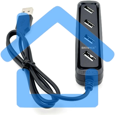 Разветвитель USB 2.0 BPH-1729 4порт. черный