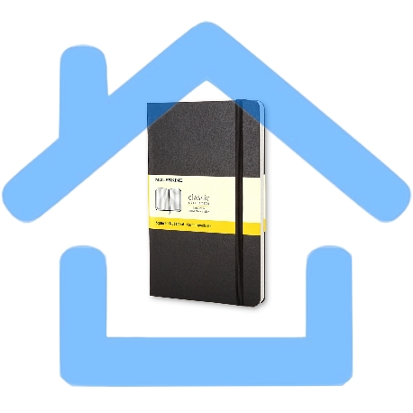 Блокнот Moleskine CLASSIC QP061 Large 130х210мм, 240 страниц, клетка, твердая обложка, черный