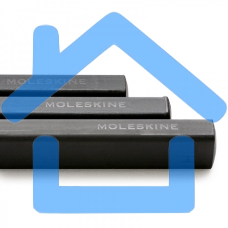 Набор карандашей чернографитных Moleskine Drawing EW2PG001A HB/2B блистер 3 карандаша-2