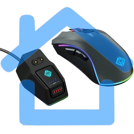 Мышь беспроводная GMNG GG-MS400WO черный, 10000 dpi, радиоканал, USB, кнопки - 7-11