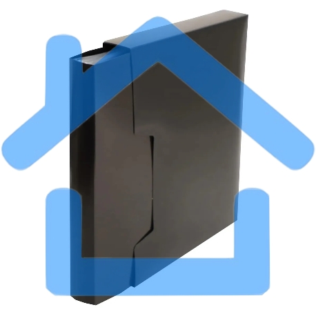 Папка с 100 прозрачными вкладками Бюрократ DeLuxe DLVBOX100BLCK A4, пластик, 0.7мм, черный в коробе