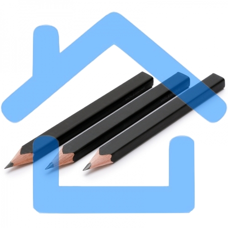 Набор карандашей чернографитных Moleskine Drawing EW2PG001A HB/2B блистер 3 карандаша