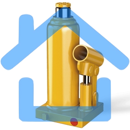 Домкрат бутылочный гидравлический Deli DQ71012 макс.грузоподъемность 12 т