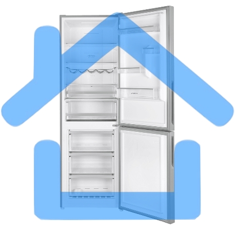 Холодильник Maunfeld MFF185NFS серый двухкамерный инвертор 240/100л морозилка снизу, No Frost-12