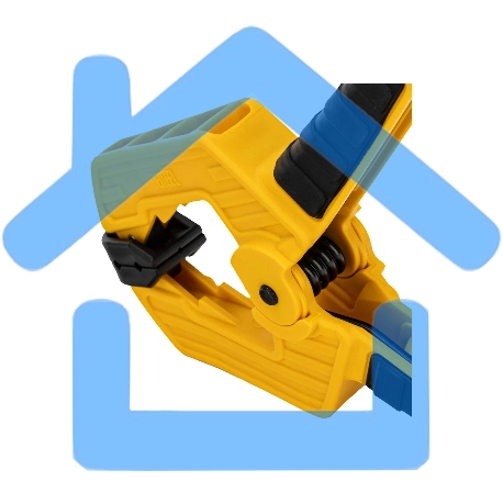 Струбцина клещеобразная Denzel усиленная 80 х 60 мм, двухкомпонентные рукоятки-4