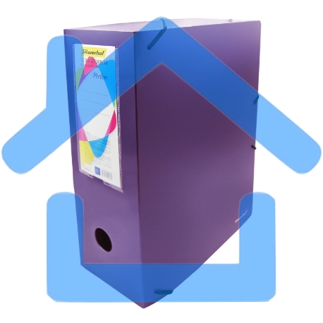 Папка архивная на резинке Silwerhof Perlen 311915-73 полипропилен 1мм, корешок 100мм, A4 сиреневый металлик