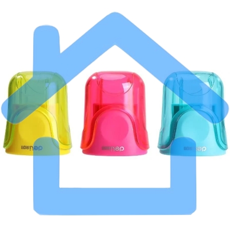 Точилка для карандашей ручная Deli ER01100 U-touch, 2 отверстия, пластик, ассорти, дисплей