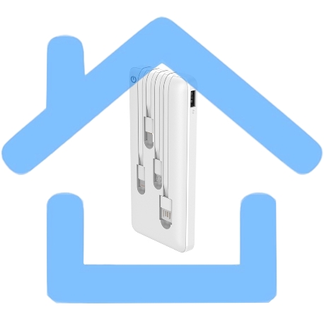 Портативный аккумулятор Powerbank Perfeo ABSOLUTE 10000mah In Micro usb,USB /Out USB,Micro usb,Type-C,Lightning, 2.1А/ белый (PF_B4879)-7