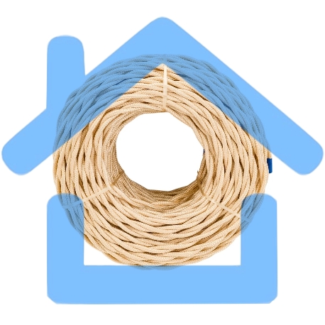 Провод ретро Bironi B1-424-719-50 2х1.5 матовый, песочное золото (уп. 50 м)-4