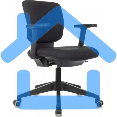 Кресло офисное Бюрократ Dali черный 38-418 крестов. пластик