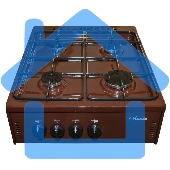 Плита настольная газовая ЛЫСЬВА ПГН 41М коричневый