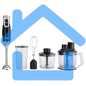 Блендер погружной JVC JK-HB5135 1500 Вт, черный/серебристый